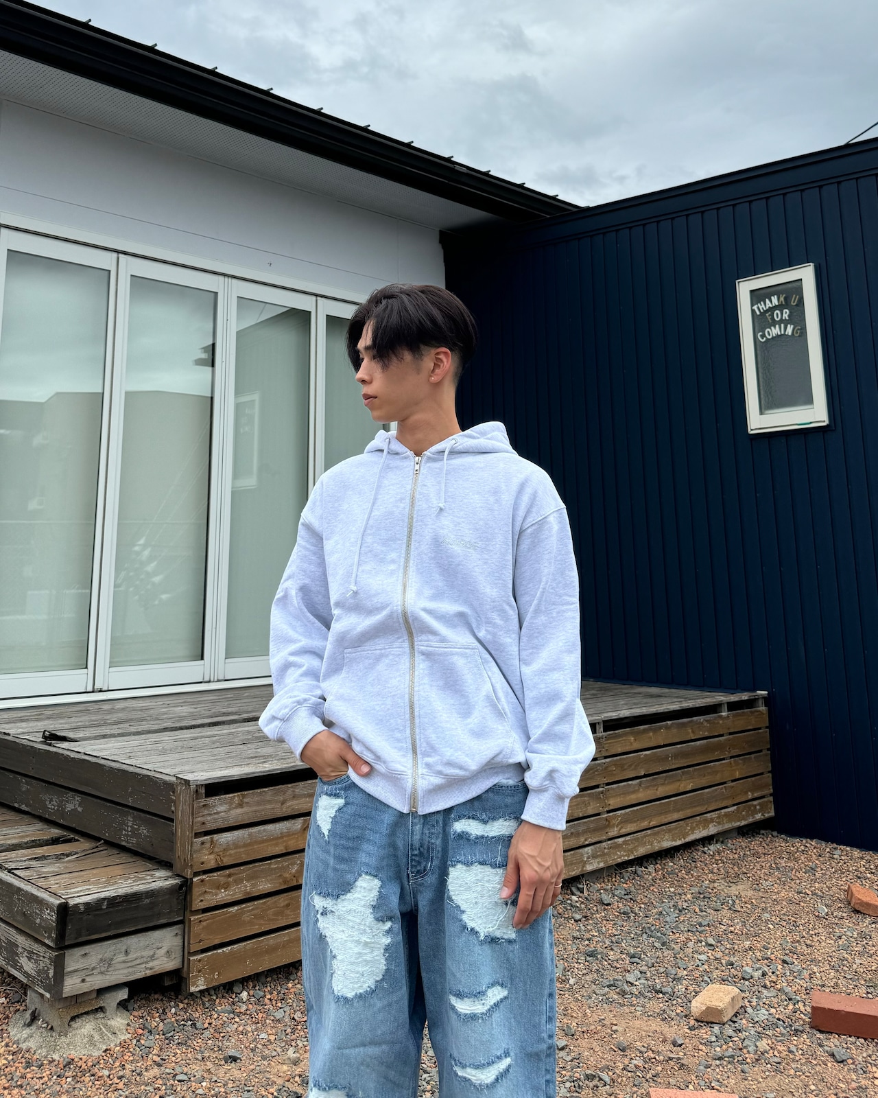 【XLARGE】RHINESTONE OG ZIP HOODED SWEATSHIRT【エクストララージ】