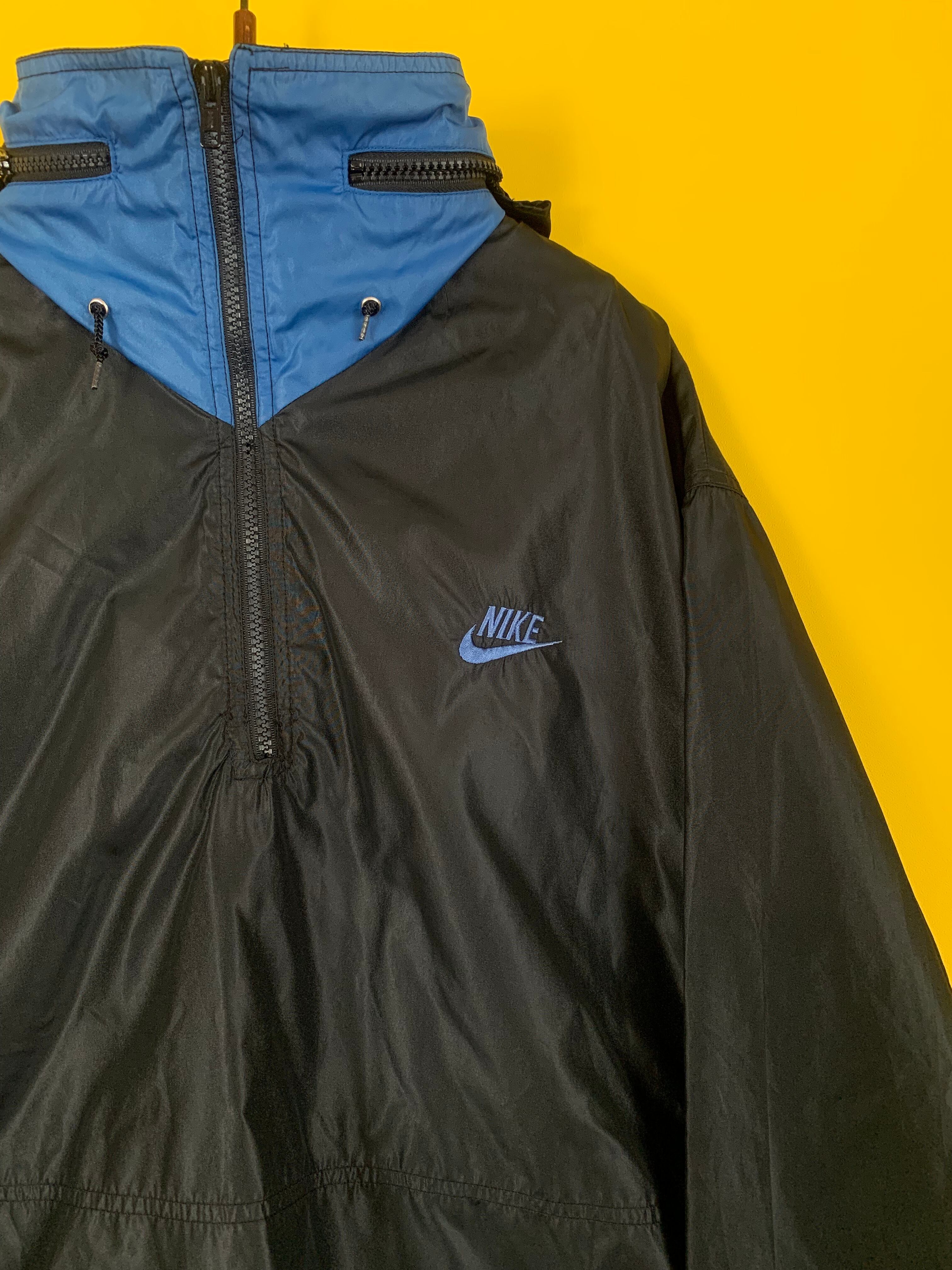 80s 90s Nike ナイロン ジャケット ハーフジップ ロイヤル カラー