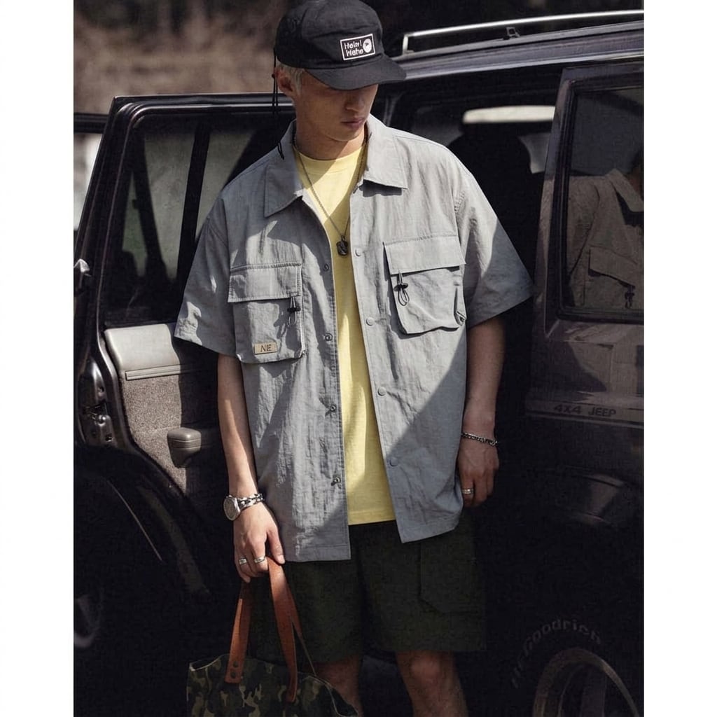 Front pocket design shirt C4425