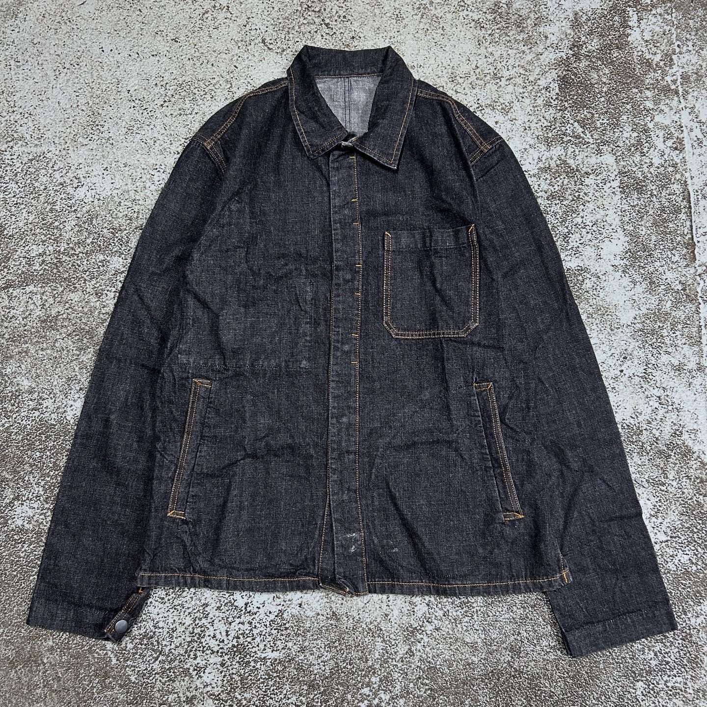 OLD Darktone denim Shirt Jacket Black
