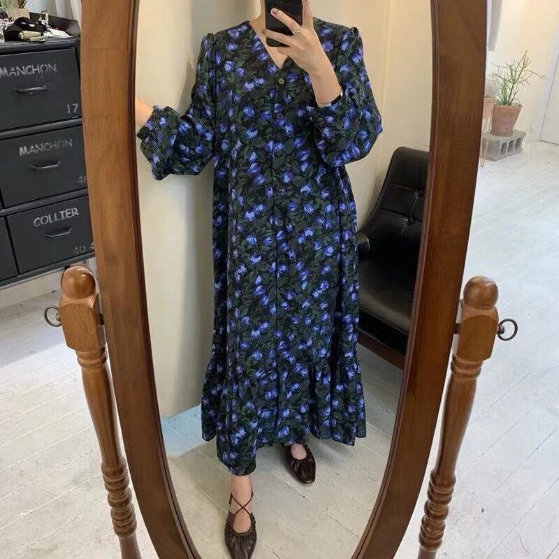 花柄ワンピース