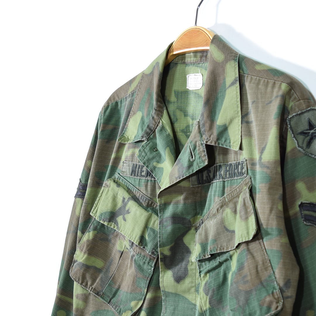 60s 米軍 ジャングルファティーグジャケット グリーンリーフ ERDL 4TH
