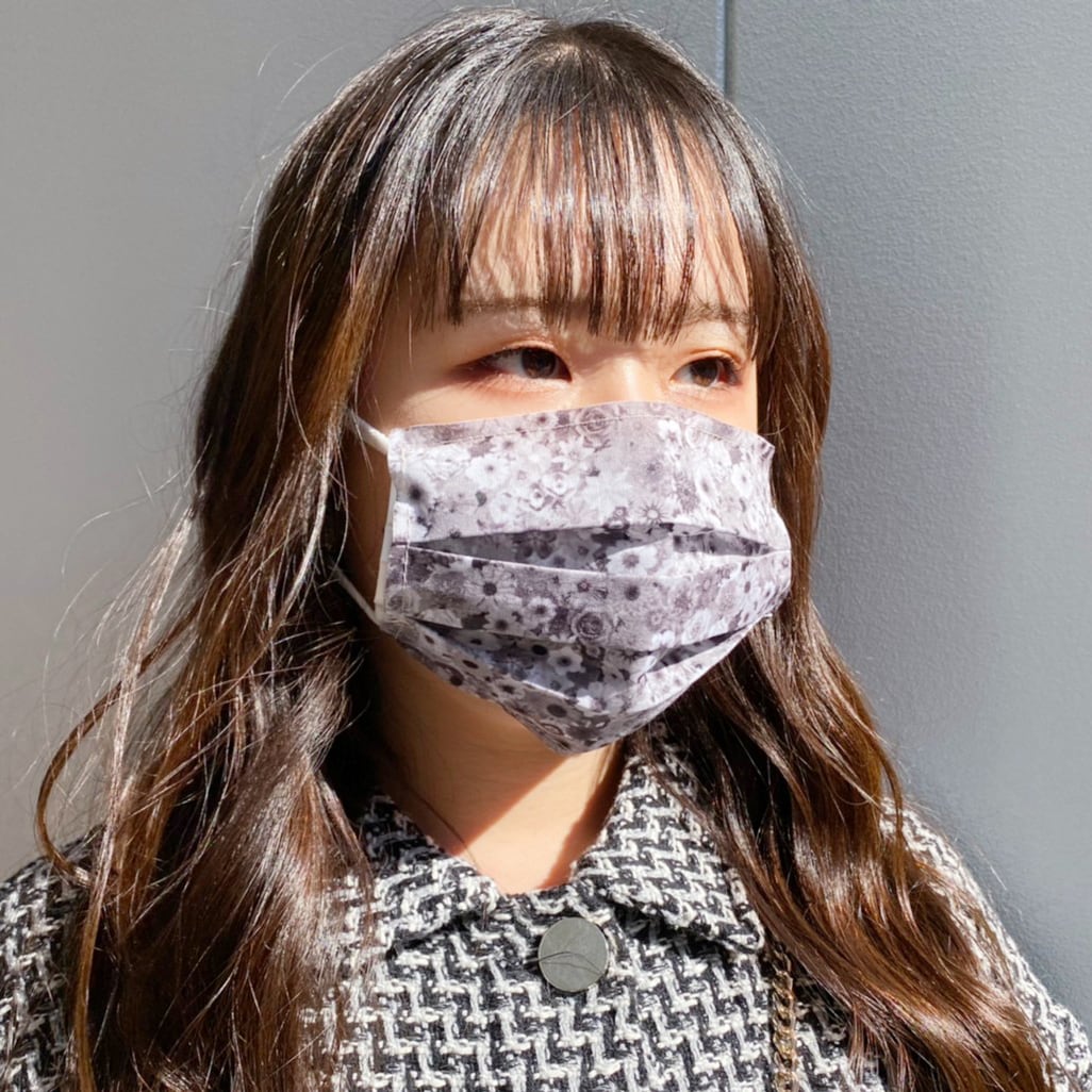 【アップマークサム】いつものマスク姿がオシャレに変身!不織布マスクカバー naamio 【フラワーセピア】&クレンゼマスクカバー(一般サイズ)セット