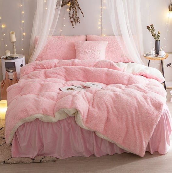 SALE!!】即納☆ふわふわ もこもこ バイカラー あったか ベッドスカート