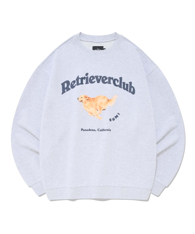 [RETRIEVER CLUB] RUNNING RETRIEVER CREWNECK [MELANGE GRAY] 正規品 韓国ブランド 韓国代行 韓国通販 韓国ファッション