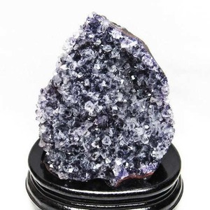 1.5Kg アメジスト クラスター ウルグアイ産 アメシスト 紫水晶 原石 置物 台座付属 花型 一点物  182-5957