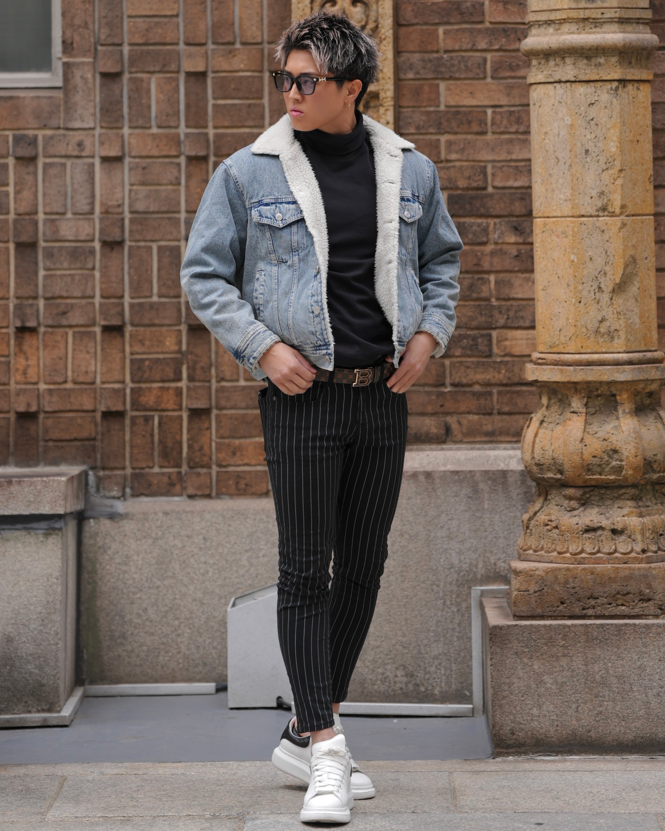 BELINDA DENIM BOA JACKET【BEL-M-029】 | BELINDA OFFICIAL