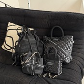 【受注予約：7月中旬入荷予定】nylon drawstring bag/black