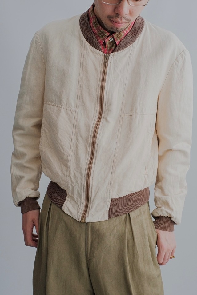 1980s italy made linen blouson