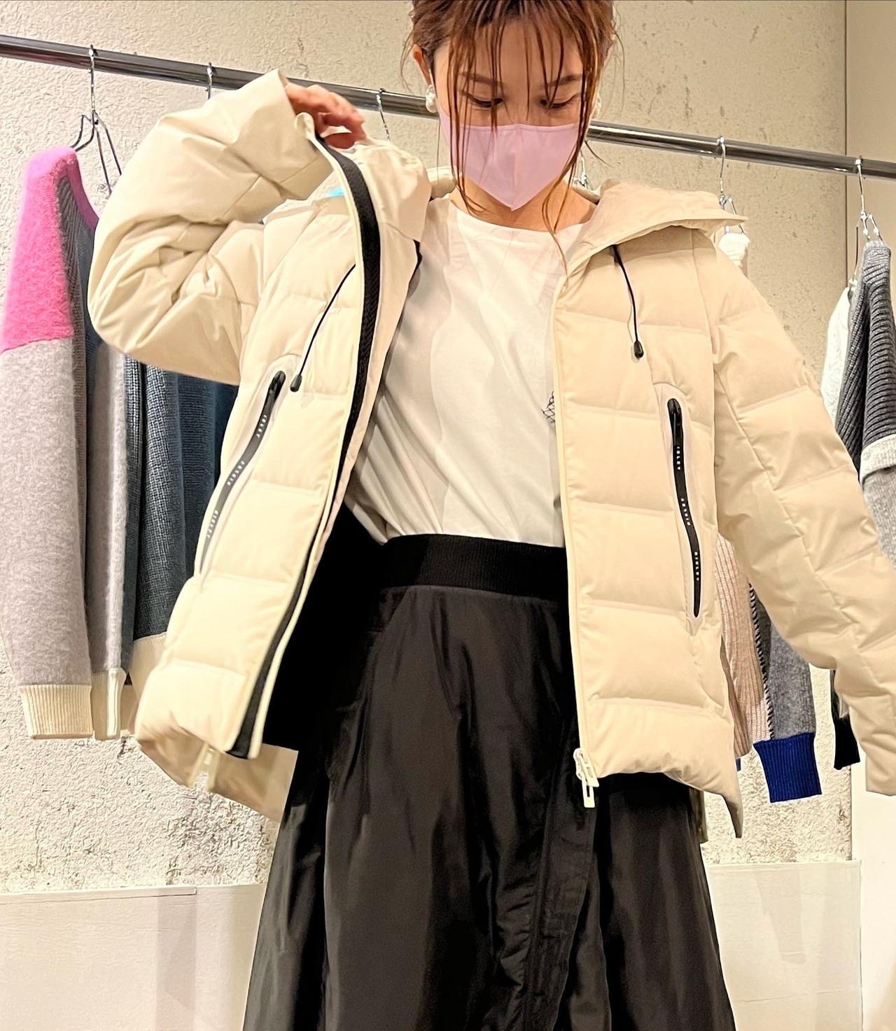 リズレイ　RISLEY risley　 シームレスステッチダウンジャケット　