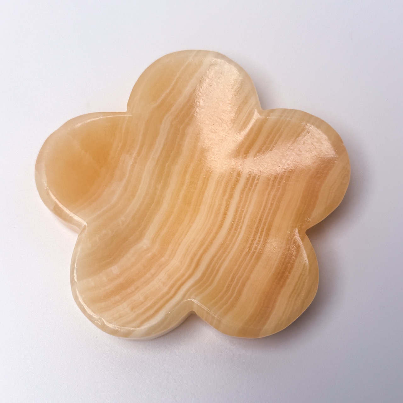 オレンジカルサイトのお花 プレート * Orange Calcite * 天然石
