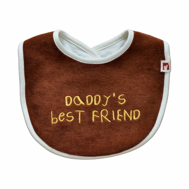 mwahmwah / Lettering Bib / Fall Brown