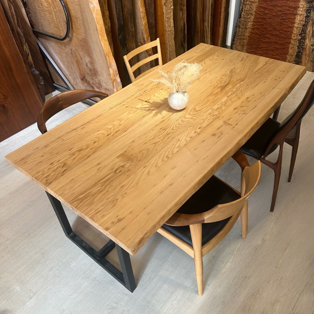 【OUTLET】オーク7PIECES _1800×870-900×40_横浜OUTLET PLUS_テーブル天板/一枚板 2562 t001