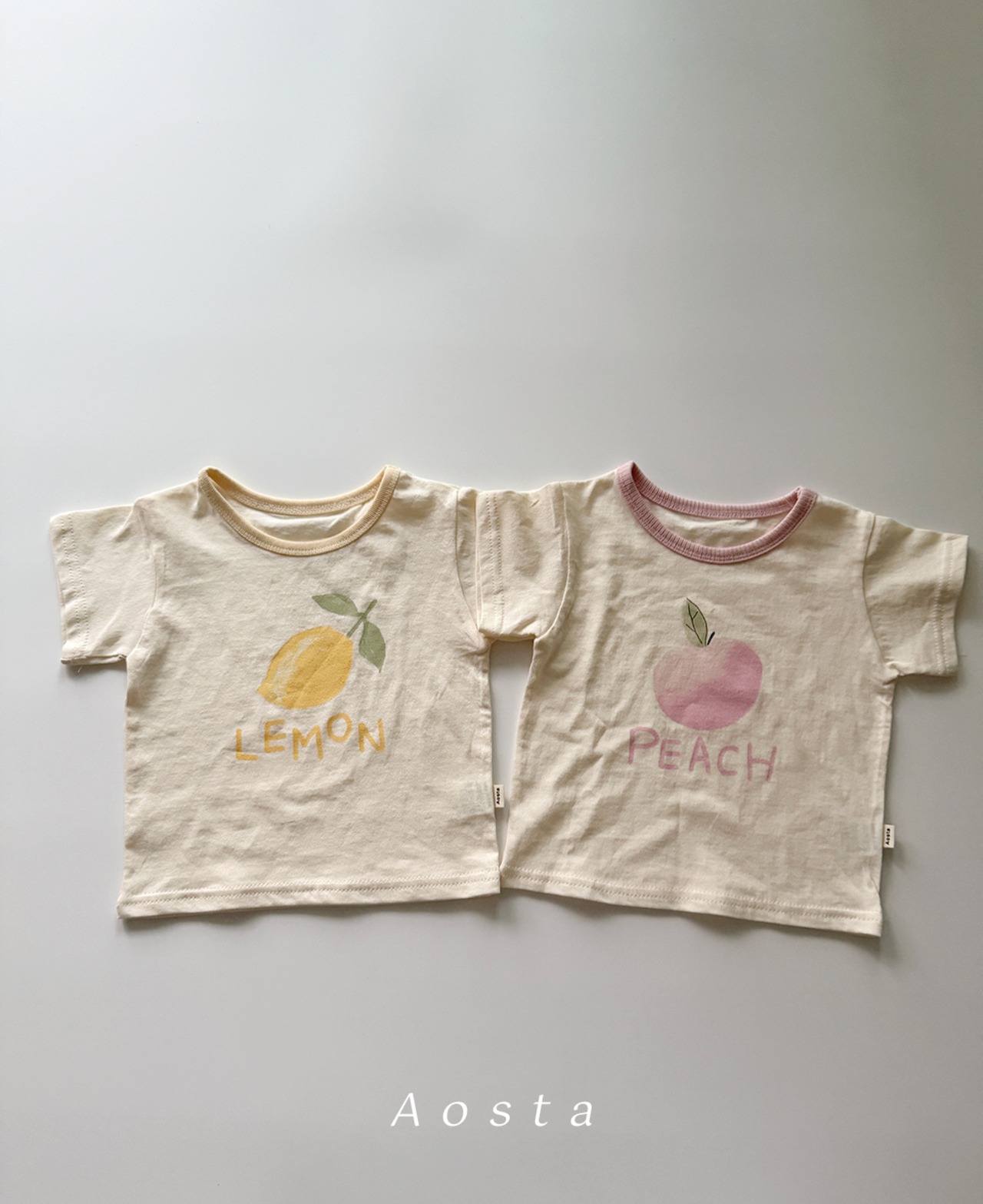 【取寄/韓国直送】Aosta 26/SM レモンピーチTシャツ｜夏服｜韓国子供服