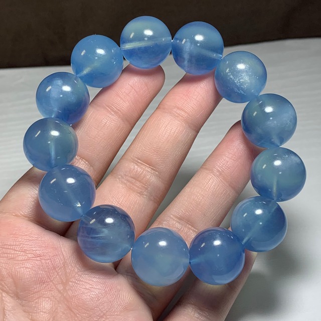 1.希少な大玉☆色濃く透明度高いプレミアム・アクアマリン ブレスレット