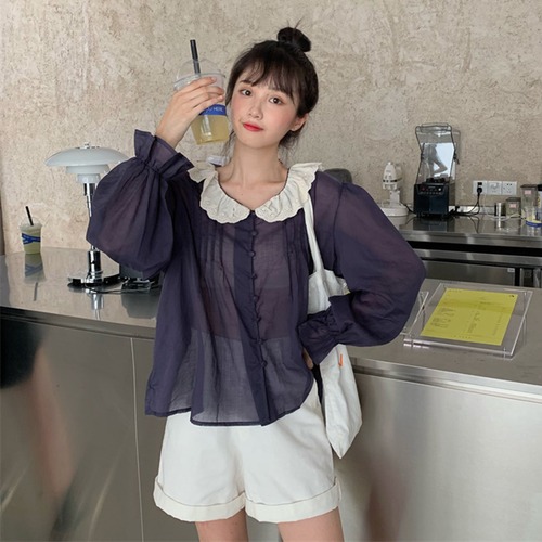 ✞ ♥カワイイ♥シャツブラウス ロング スウィート ✞ゴスロリ SM ミリ 甘ロリ クラロリ 和ロリ エレガント 黒ロリ 姫ロリ 華ロリ BB-BB3165384