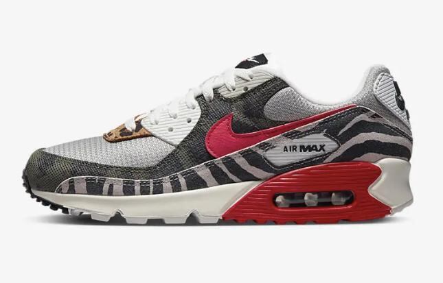 NIKE ナイキ エアマックス90 AIRMAX ゼブラ グレー 赤黒 27cm | fuufu