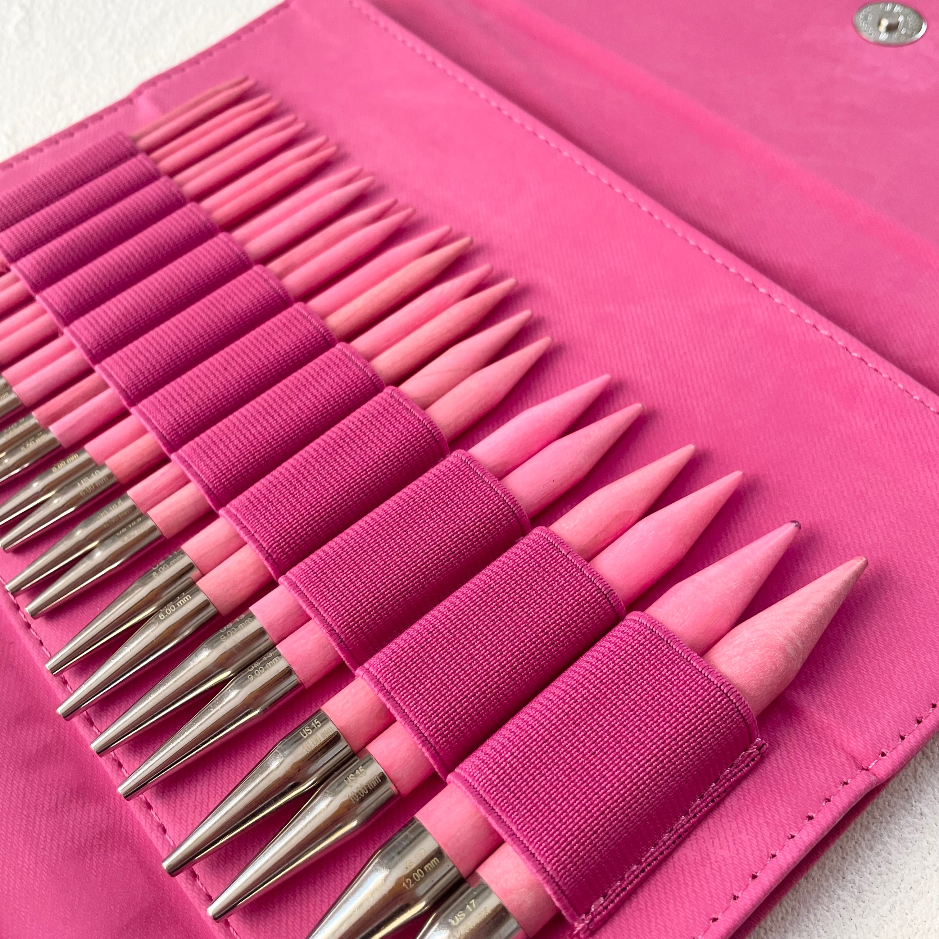 LYKKE 付け替え式輪針セット Blush 針長5インチ【fuchsia fabric