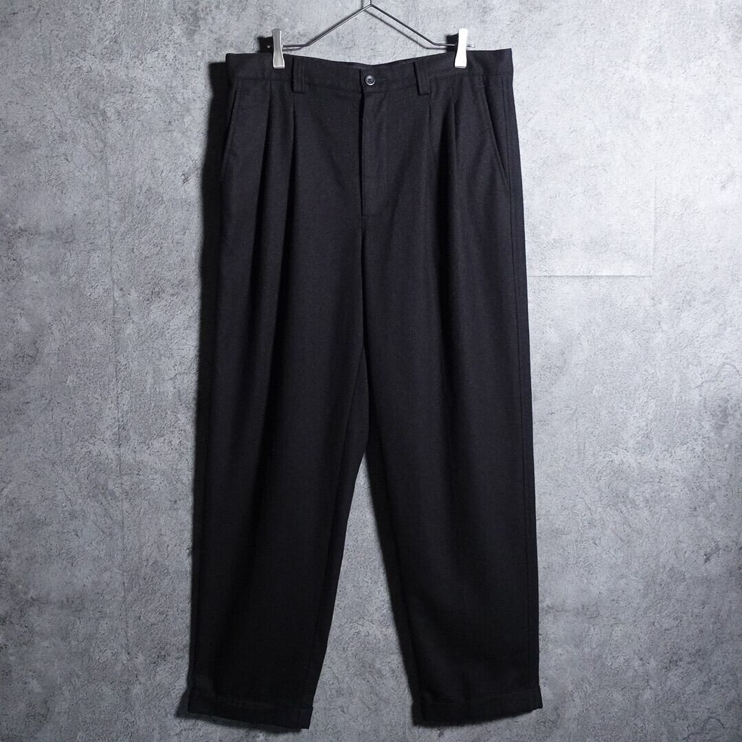00s "GAP" black 2 tuck double wool pants