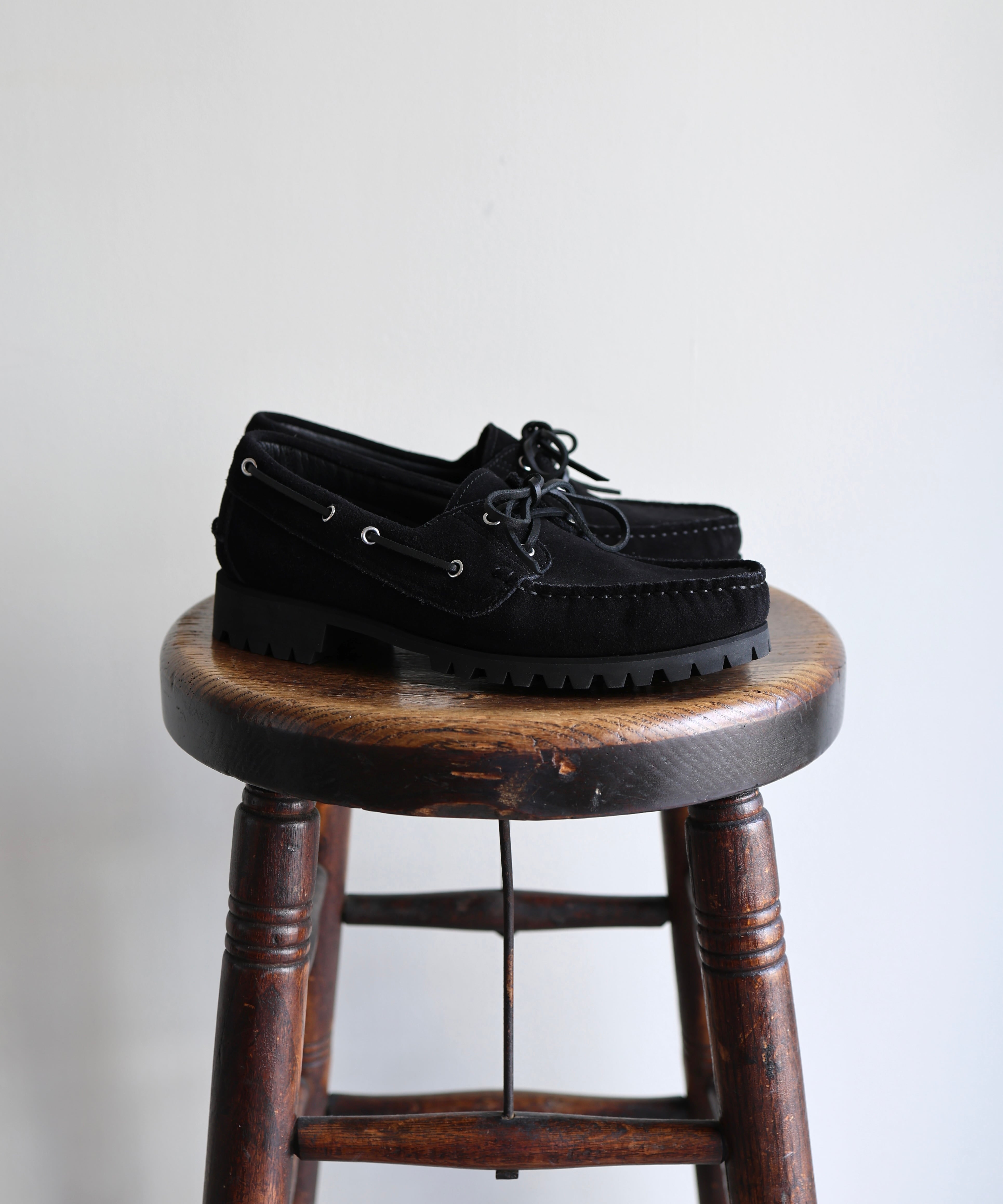 UNUSED / UH0633 SUICOKE DECK SHOES VIBRAMSOLE(BLACK) | AfterSchool
