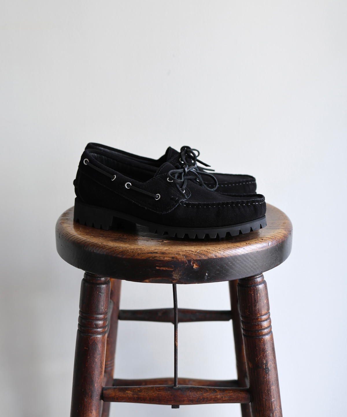 UNUSED / UH0633 SUICOKE DECK SHOES VIBRAMSOLE(BLACK) | AfterSchool 