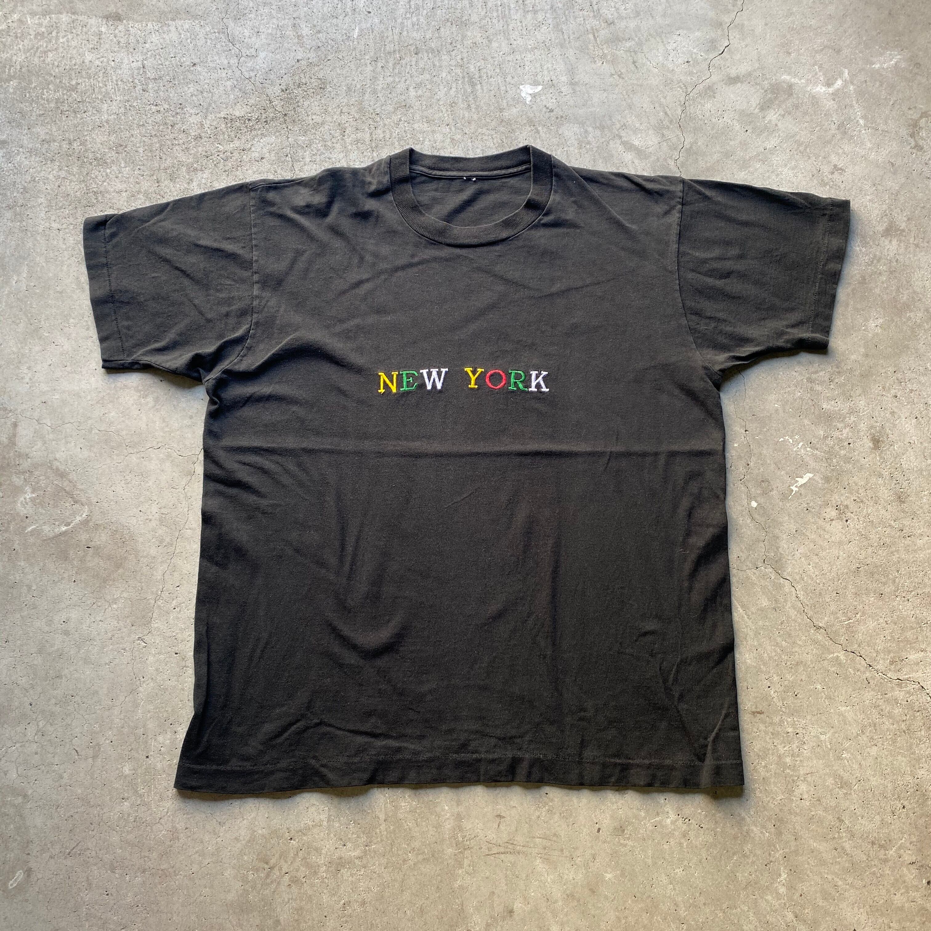 New York ニューヨーク ロゴtシャツ 刺繍tシャツ メンズ 古着 Tシャツ Sa24 Cave 古着屋 公式 古着通販サイト