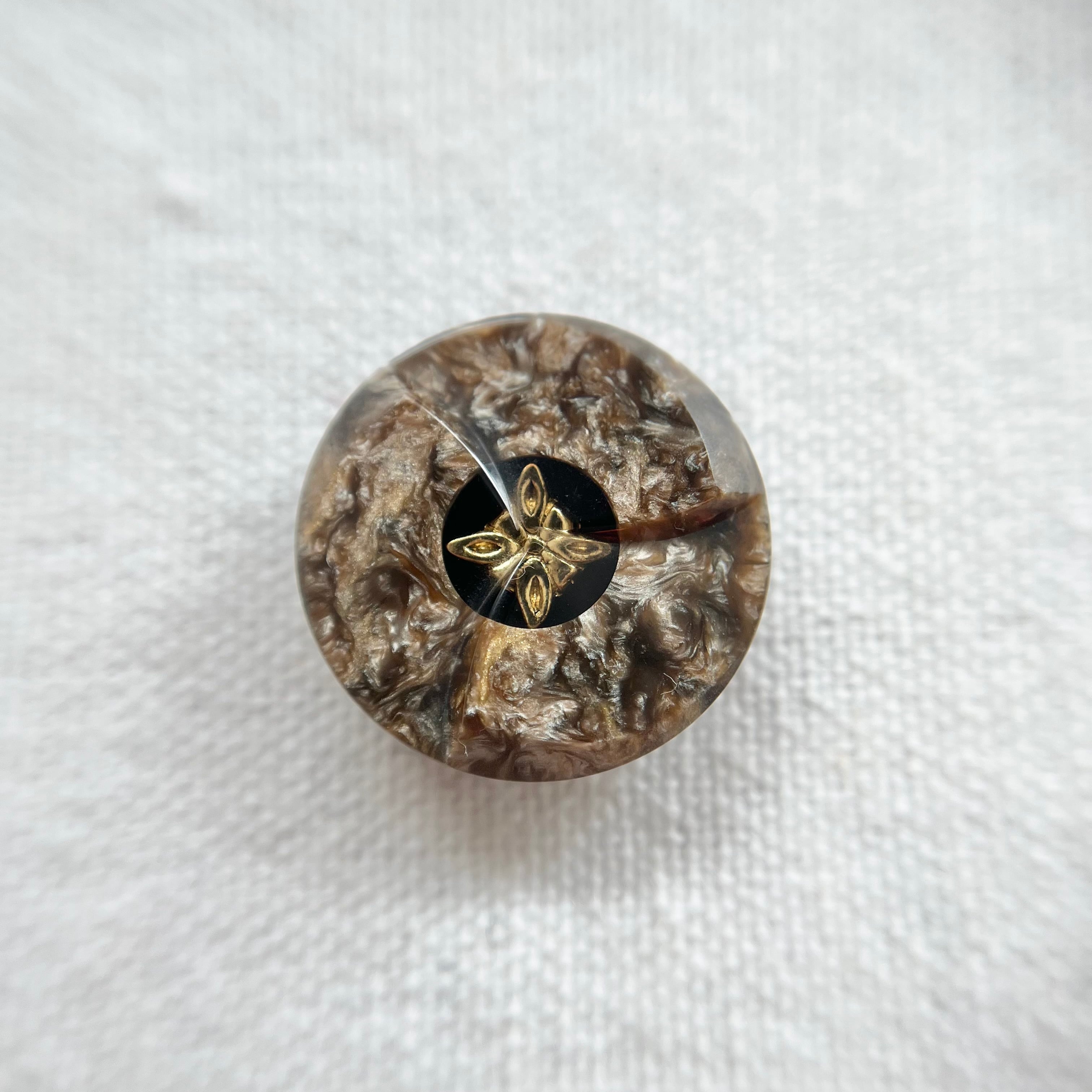 ゴールドクロスフラワー×ブラウンマーブル 20㎜