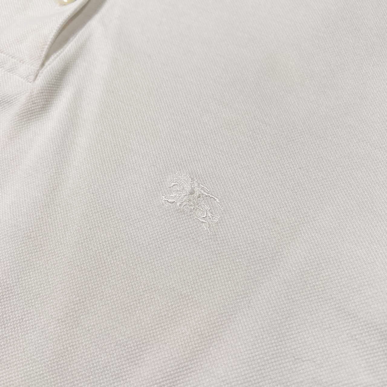 Burberrys バーバリー ワンポイント刺繍 半袖 ポロシャツ サイズ M /レディース/ホワイト/三陽商会/オールド