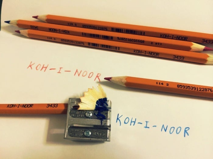 KOH-I-NOOR 赤青鉛筆　細軸