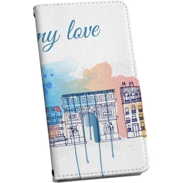 iphone7 ケース カバー 手帳 スマコレ 手帳型 レザー 手帳タイプ 革 スマホケース スマホカバー 010000 外国 風景 水彩 18