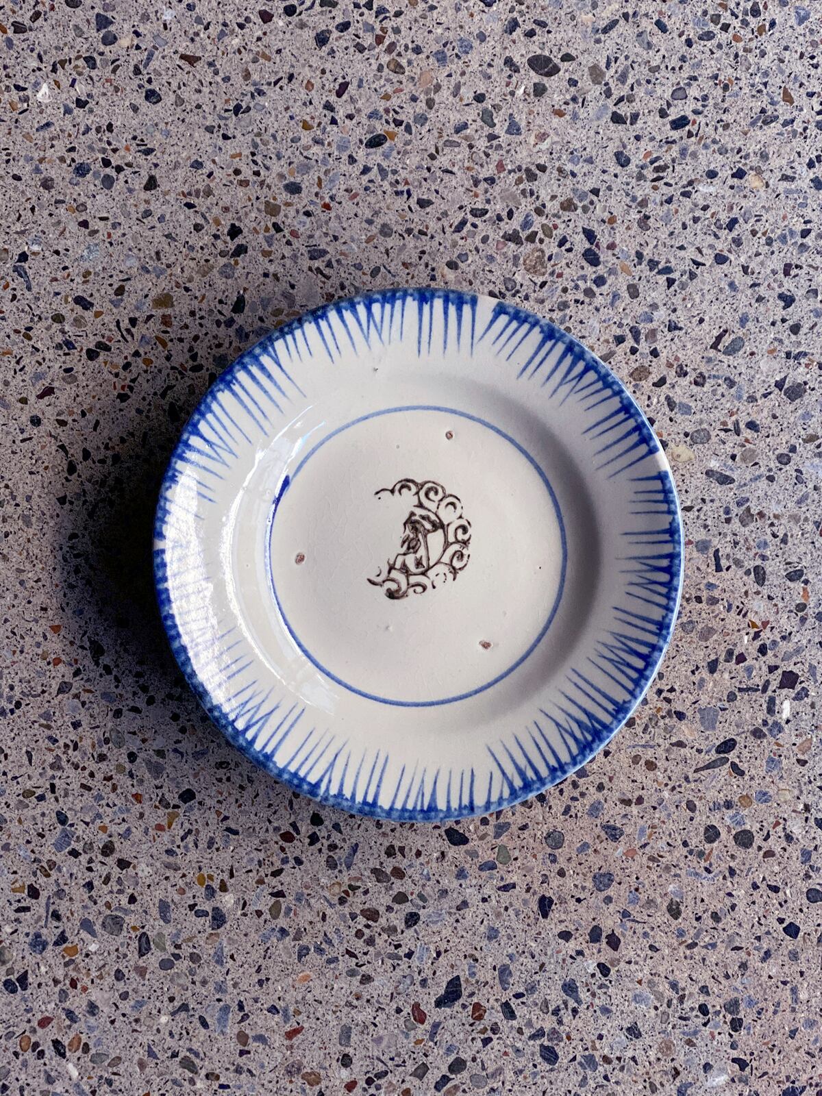 ヴィンテージ　ソンべ焼き　ベトナム陶器　皿　バッチャン　食器 ヴィンテージソンべ焼き／小皿 | 333 & tay - Delivery Service