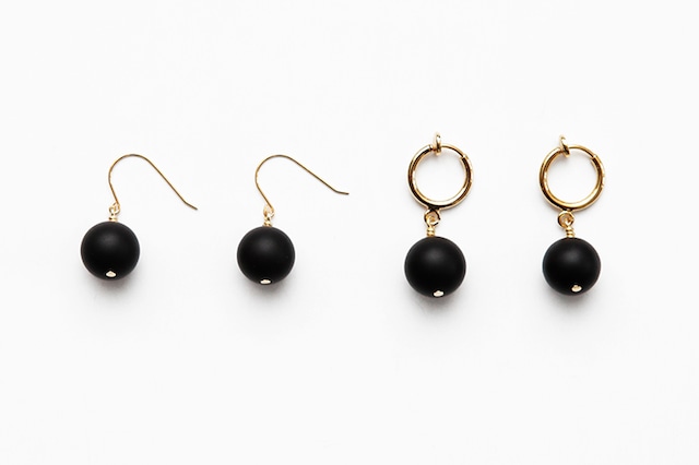 noir stone fook & earring