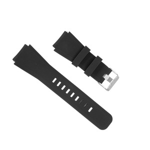 【在庫処分】[uxcell] ラバーウォッチバンド 22 mm幅 ユニークなデザイン 交換用シリコン時計ストラップ Gear S2 S3 S4およびGT/g t2スマートウォッチ用 ブラック
