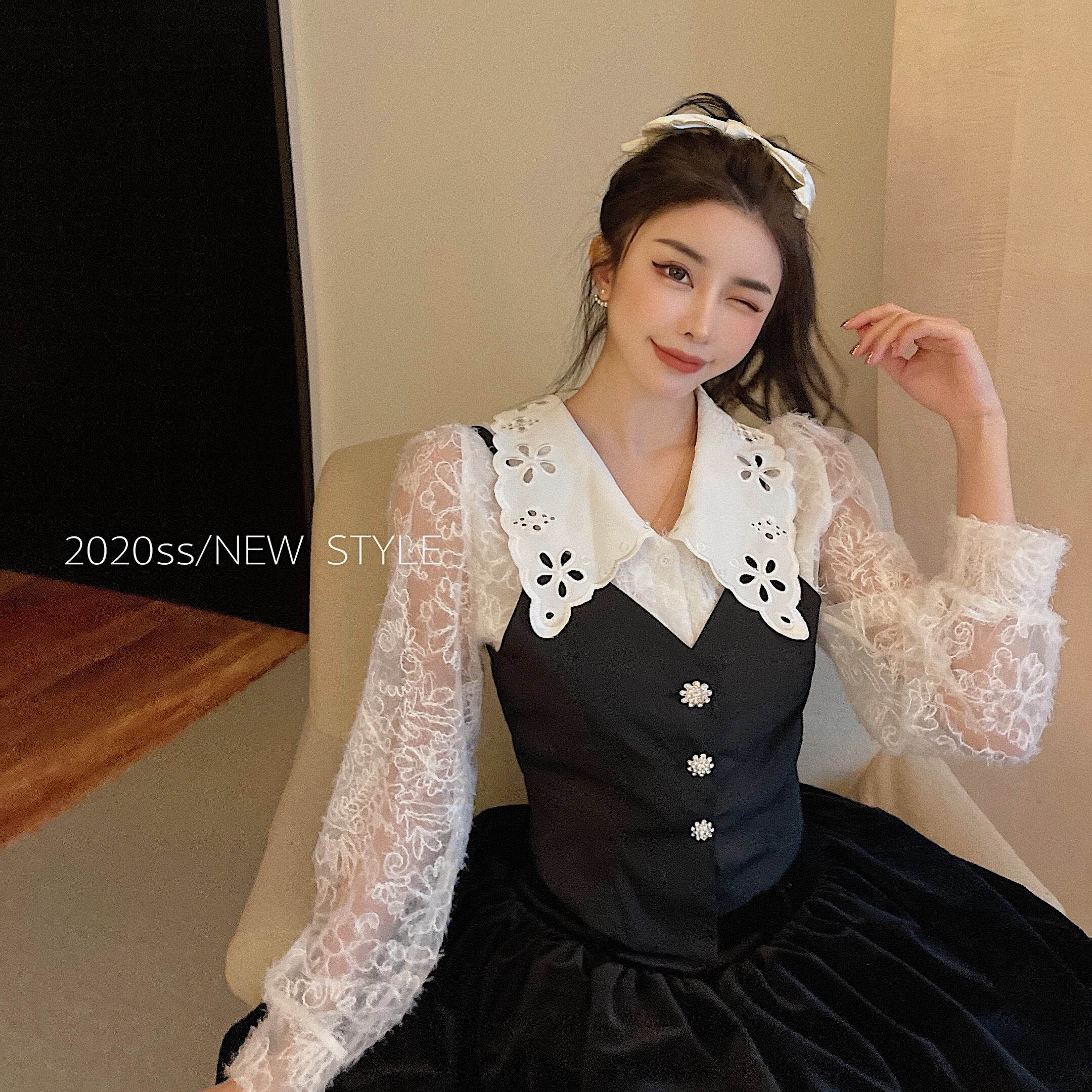 レースシャツ ベーシック ガールズファッション75280937888