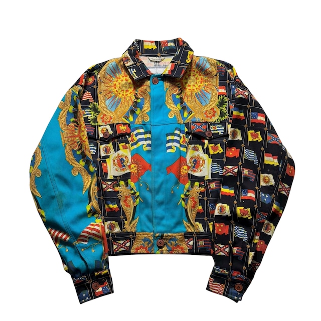 vintage GIANNI VERSACE aop cotton trucker jacket