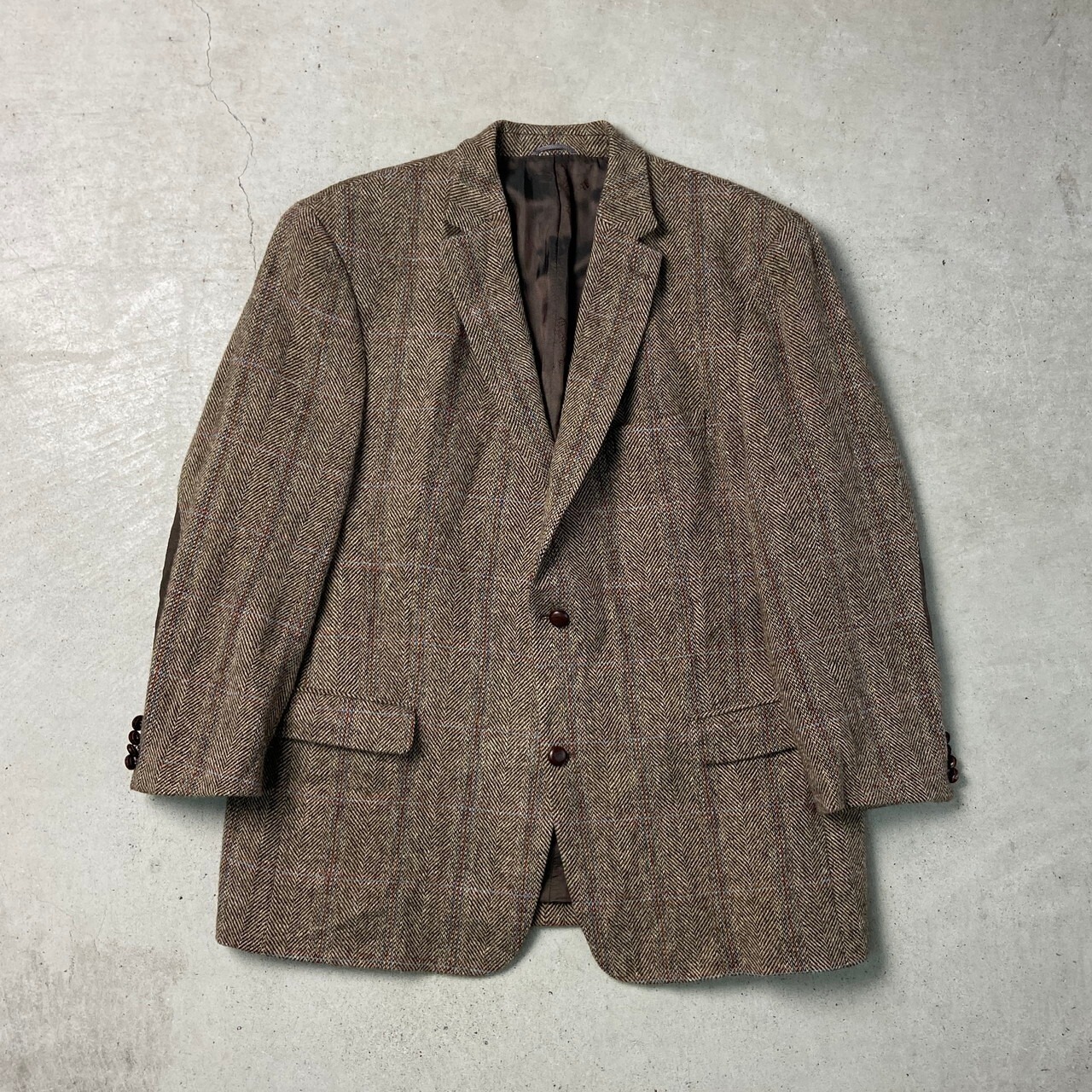00年代 HARRIS TWEED ハリスツイード ウールテーラードジャケット 