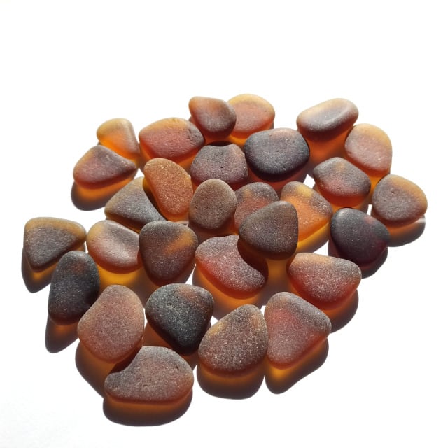 Brown Seaglass Craft Materials（1.5～2cm/50g）SS-342 | evening