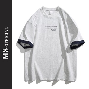 back print oversized T-shirt 3color M0084