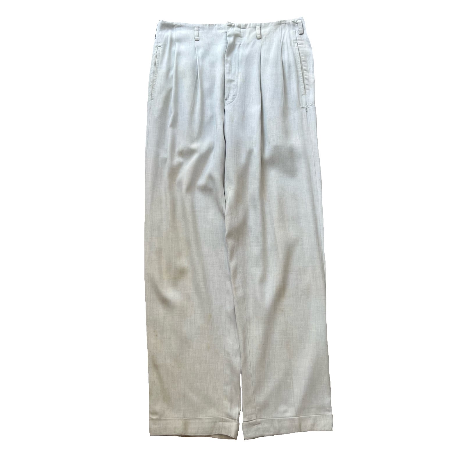 50-60s Vintage rayon×cotton wide slacks W34L32 | MASEA
