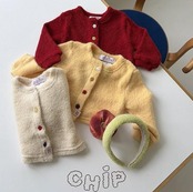 【取寄】CHIP わたあめカーディガン|秋服|韓国子供服|26/AT