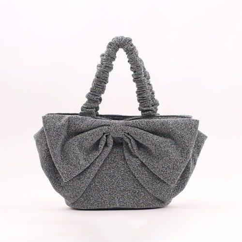 【SMIRNASLI サミールナスリ】ラメリボンモチーフ トートバッグ