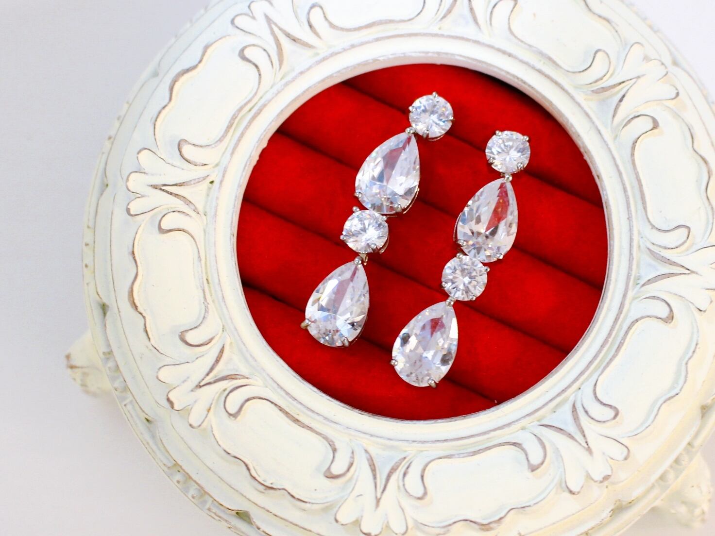 キュービックジルコニア・ドロップCZ~ウェディングピアス~ (p0036)