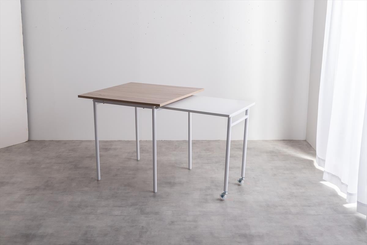 幅75〜125cm】使う時だけ天板を広げられる伸縮スライド式ダイニング