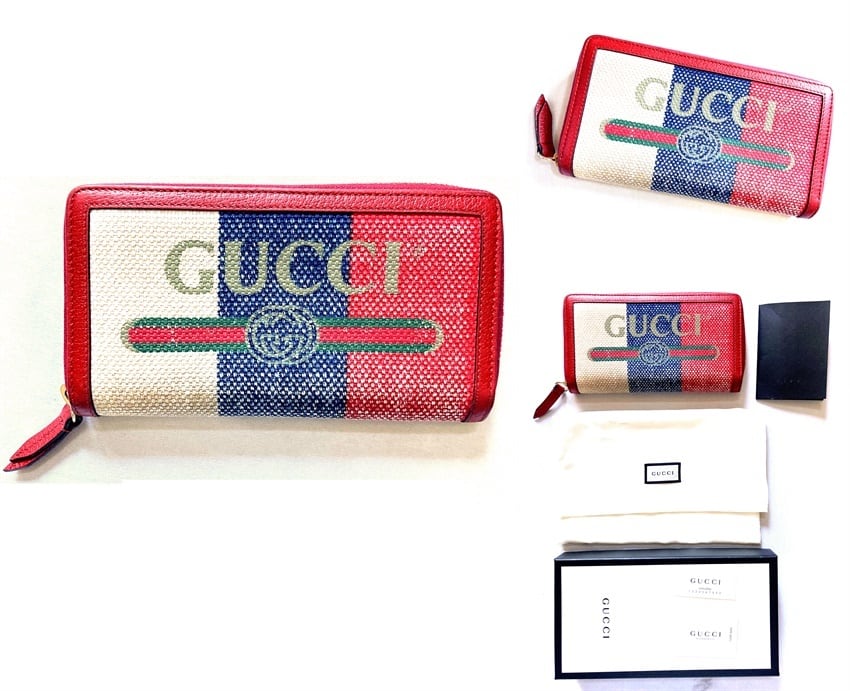 美品 GUCCI 新作 コレクション グッチ プリント ジップ