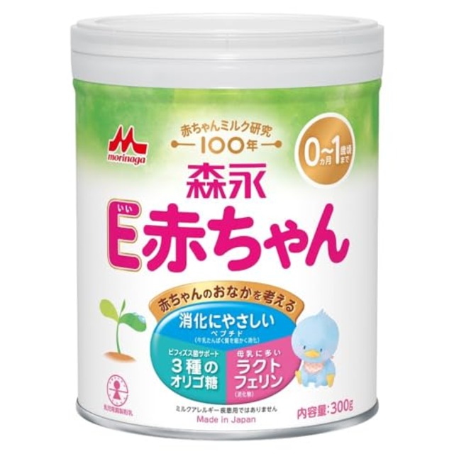 森永乳業 E赤ちゃん 小缶 300g [0ヶ月~1歳 新生児 粉ミルク] ラクトフェリン 3種類のオリゴ糖