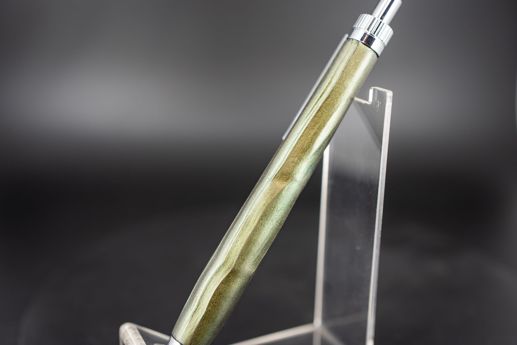 翠煙】屋久杉 浮造り 拭き漆 silver MP | 木軸ペン工房 金杢犀