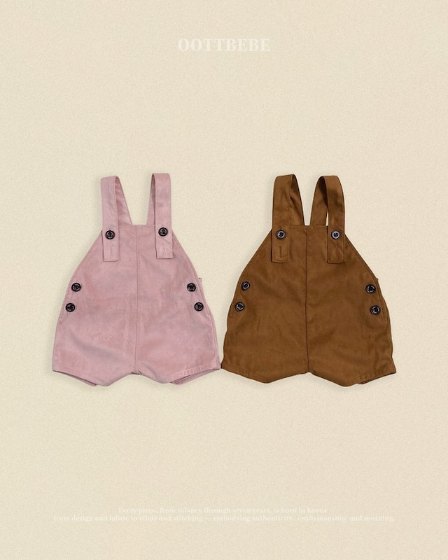 【取寄】oottbebe|brownie short overalls|ブラウニーショートオーバーオール|XS-XL|kids|26 autumn