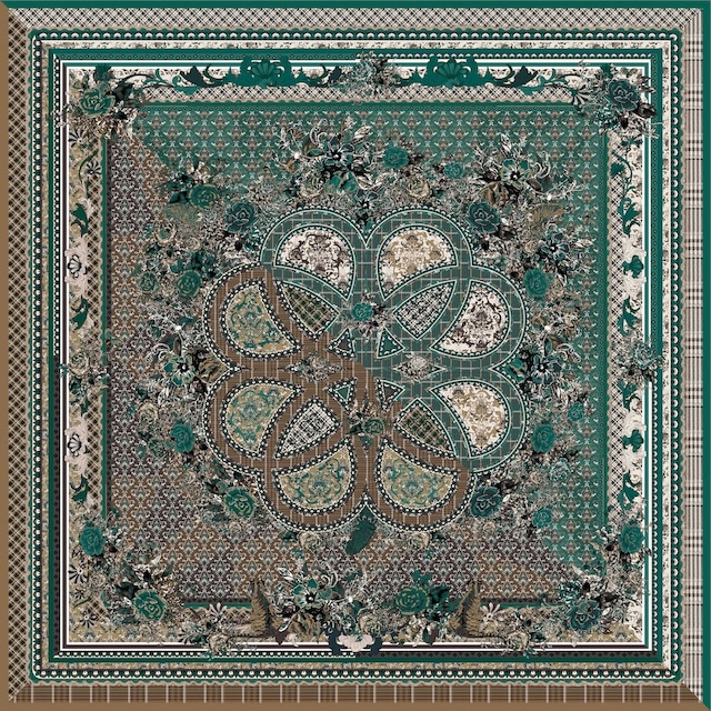 EN BROWN×GREEN 100×100cm