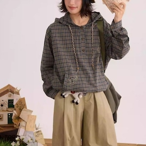 Hoodie shirt tops M15296