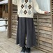 裾フリルラインステッチワイドパンツ ・12235